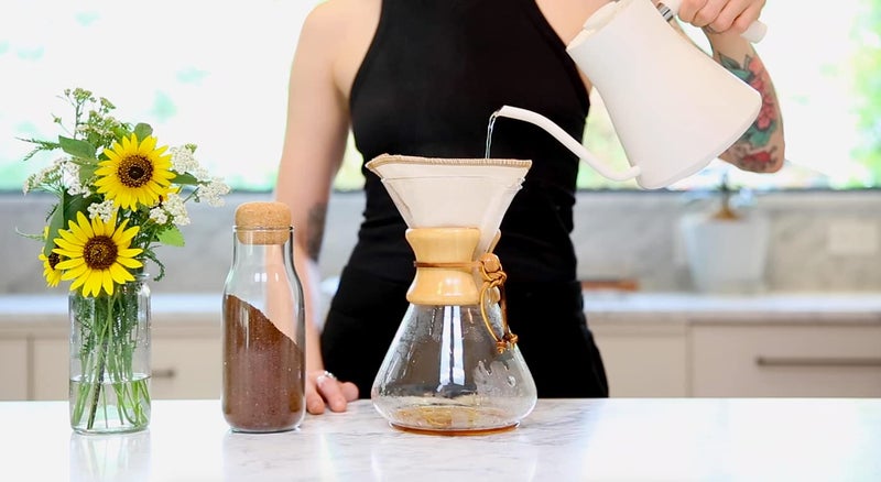 CoffeeSock â€™The Originalâ€™ Reusable 100% Organic Cotton Coffee Filters - 2 pack - Fits ChemexÂ® Filters 6-13 cup Half Moon | Coffee Sock Cloth Coffee Filter | Organic Cotton Alternative - Eco-Friendly - Image 3
